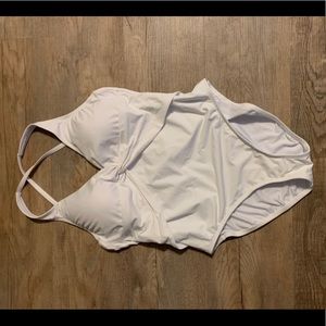 Blue Rod Beattie white one piece